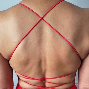 French Connection Santorini Strappy Back Dress,,SIZE 6 Coral